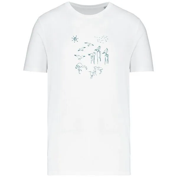Greenspired Greenspired Basic Bio T-Shirt Nr.4 Coastal Life 155g/m² XXS - 4 XL, Weiss, – Produktbild 1 von 1