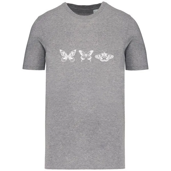 Greenspired Greenspired Basic Bio T-Shirt Metamorphose 155g/m² XXS - 4 XL", Meliertes grau, – Produktbild 1 von 1