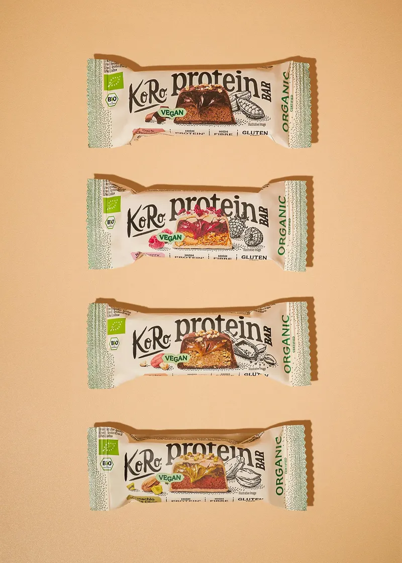 KoRo KoRo Vegan Bio Protein Bar Probierset | 4 x 45 g – Produktbild 2 von 2