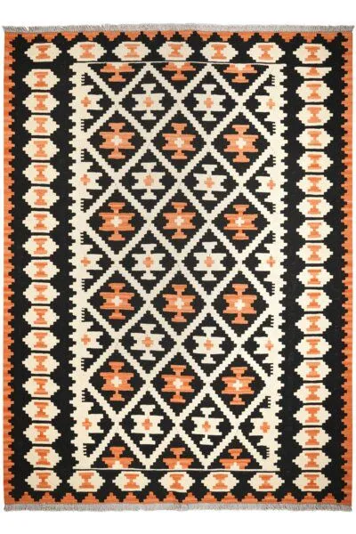 Rugtales Kelim Gashgai Mehrfarbig „Rugtales“ aus Schurwolle, 173x240 cm, Beige, – Produktbild 3 von 4