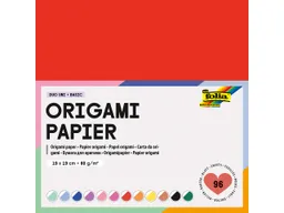 folia folia Faltblätter Origami Papier "Duo Uni" 80g/m², 19×19 cm, 96 Blatt, farbig sortiert – Produktbild 1 von 1