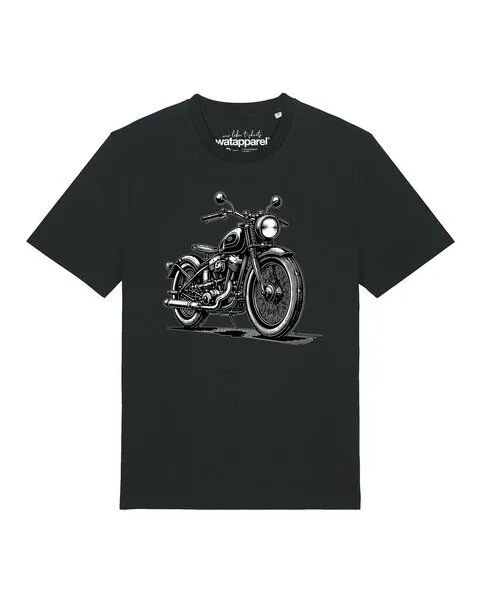 watapparel watapparel T-Shirt Unisex Classic Motorrad, Black, – Produktbild 1 von 2