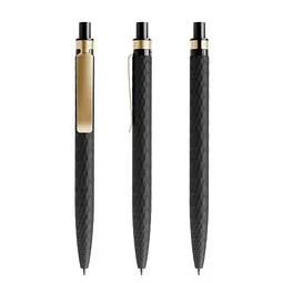prodir prodir® Druckkugelschreiber QS01 Soft Touch PRS Push, blaue Mine, schwarz/gold, Schwarz / gold, – Produktbild 1 von 1