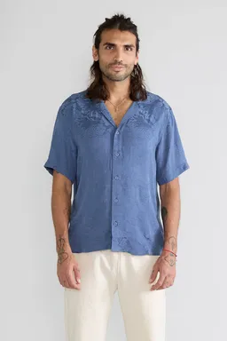 Yahmo Yahmo Herren vegan Hemd Muck Zen Indigo – Produktbild 1 von 1