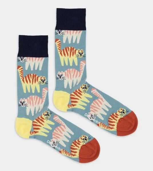 DillySocks DillySocks Socken Meow Mania aus Biobaumwoll-Mix, Mehrfarbig, – Produktbild 1 von 2