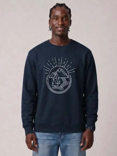 watapparel watapparel Sweatshirt Unisex Natur ist schön, French navy, – Produktbild 2 von 2