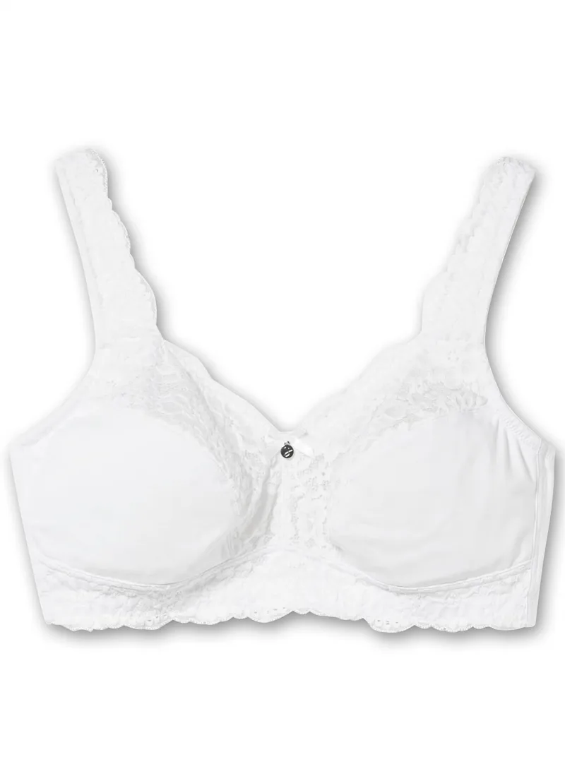 sheego BH ohne Bügel weiß, Weiß, – Produktbild 1 von 2