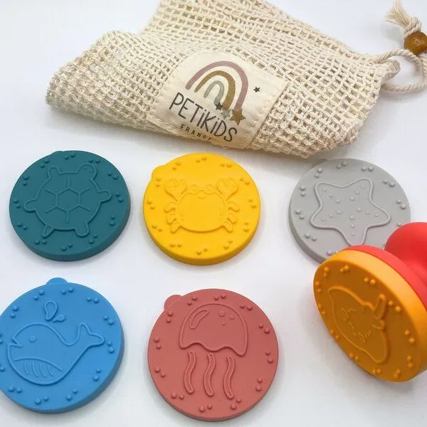 PETIKIDS PETIKIDS Silikonstempel aus dem Meer, Rosa, – Produktbild 3 von 4
