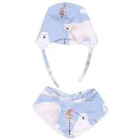Walkiddy Baby Mütze Dreieckstuch Bio-Baumwolle GOTS Blau von Walkiddy, weiches 2-in-1 Accessoire als Hut oder Halstuch, nachhaltig, hautfreundlich und ideal für empfindliche Babyhaut – Produktbild 1 von 1