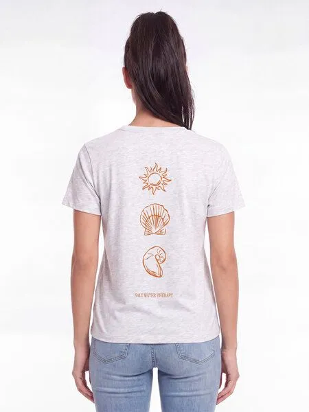 watapparel watapparel T-Shirt Frauen Salt Water Therapy, Cool heather grey, – Produktbild 2 von 4