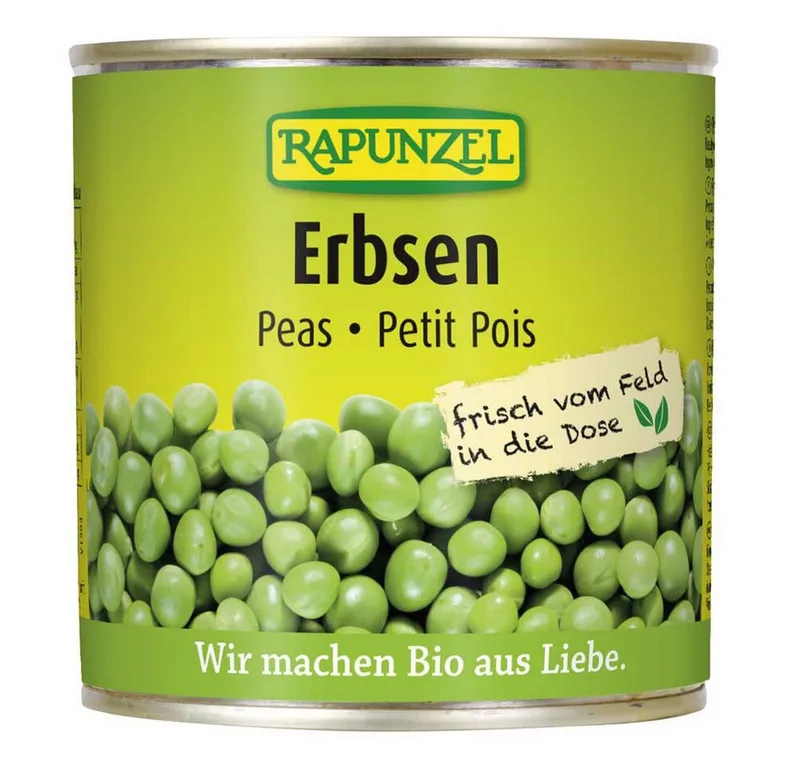 RAPUNZEL RAPUNZEL Gemüsekonserve Erbsen - Dose 340g – Produktbild 1 von 1
