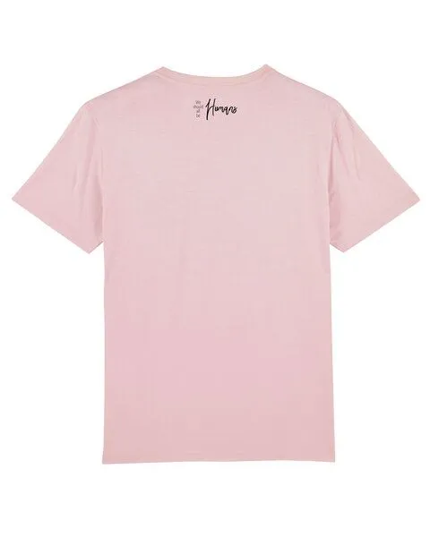Human Family Human Family Bio Herren Sommer T-Shirt mit Rundhalsausschnitt "Maestro - Should be Humans", Cotton-pink, – Produktbild 3 von 3