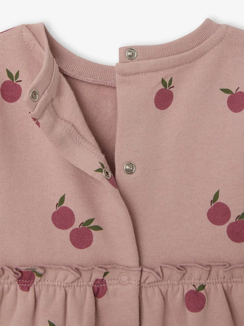 Vertbaudet Mädchen Baby Sweatkleid pudrig, Pudrig rosa, – Produktbild 4 von 4