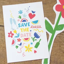 Bow & Hummingbird Bow & Hummingbird Postkarte Save the date – Produktbild 1 von 1