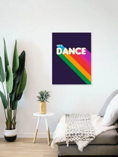 Photocircle Photocircle Poster / Leinwandbild - RAINBOW DANCE TYPOGRAPHY- let's dance – Produktbild 4 von 4