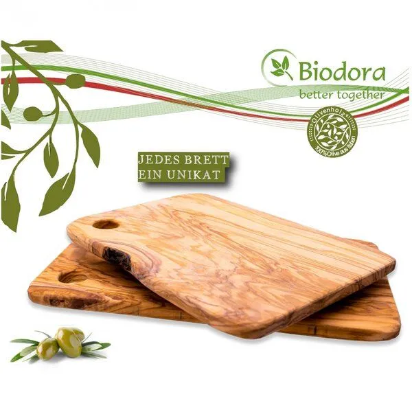 Biodora Biodora Olivenholz-Schneidbrett – Handgefertigtes Unikat – Traditionell aus Italien – Charaktervolle Maserung & Ohne Leim – Produktbild 2 von 3