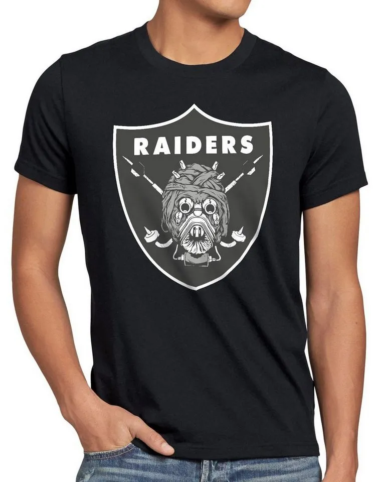 style3 T-Shirt Tusken Raiders american football tatooine star krieg wars der sterne, Schwarz, – Produktbild 2 von 3