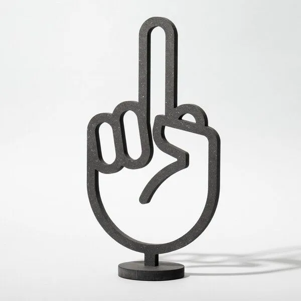 Fyngers Fyngers Dekorationsobjekt gefräst aus Valchromat - Modell F*ck You – Produktbild 1 von 4