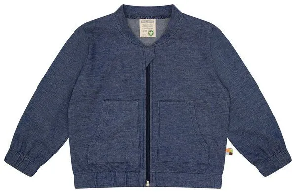 loud + proud loud + proud Babys & Kinder Jacke Denim-Optik, GOTS-zertifiziert, Blue, – Produktbild 2 von 3