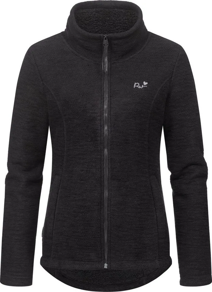 ragwear ragwear Strickjacke Liram Melange Kuschelige Übergangsjacke in Strick-Optik, Schwarz, – Produktbild 2 von 3