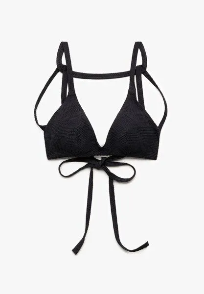 Lovjoi Lovjoi Bikini Top KAALA LAU aus innovativem Bio-based Material, Black structure (schwarz), – Produktbild 1 von 4
