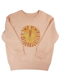 MelaDi Meladi Kinder Sweater aus Biobaumwolle - Löwe auf Creme Latte – Produktbild 1 von 1