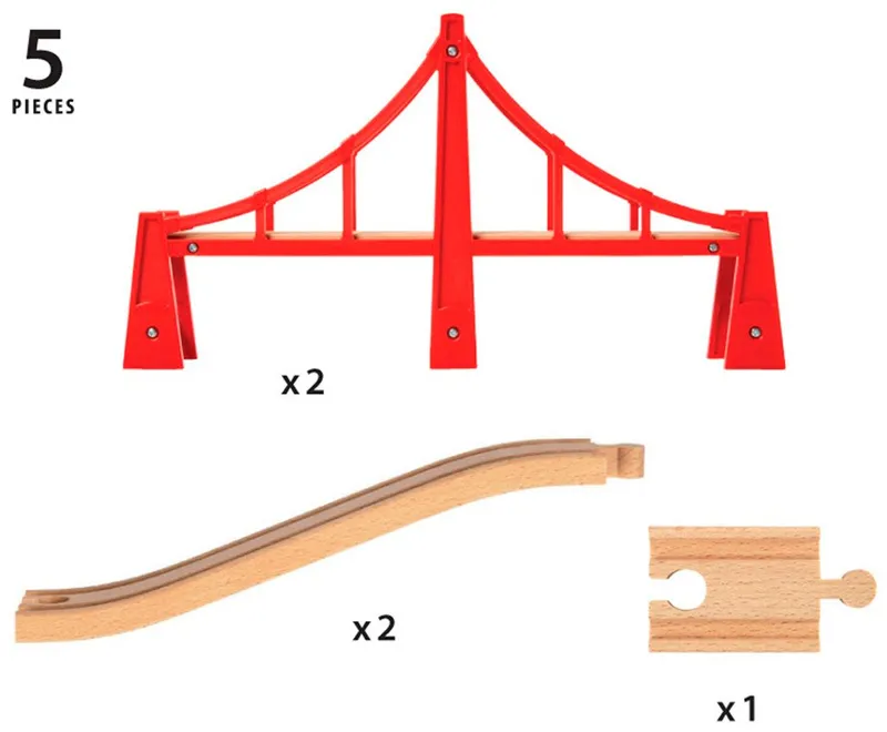 BRIO BRIO Spielzeugeisenbahn-Brücke BRIO® WORLD, Hängebrücke, Bunt, – Produktbild 4 von 4