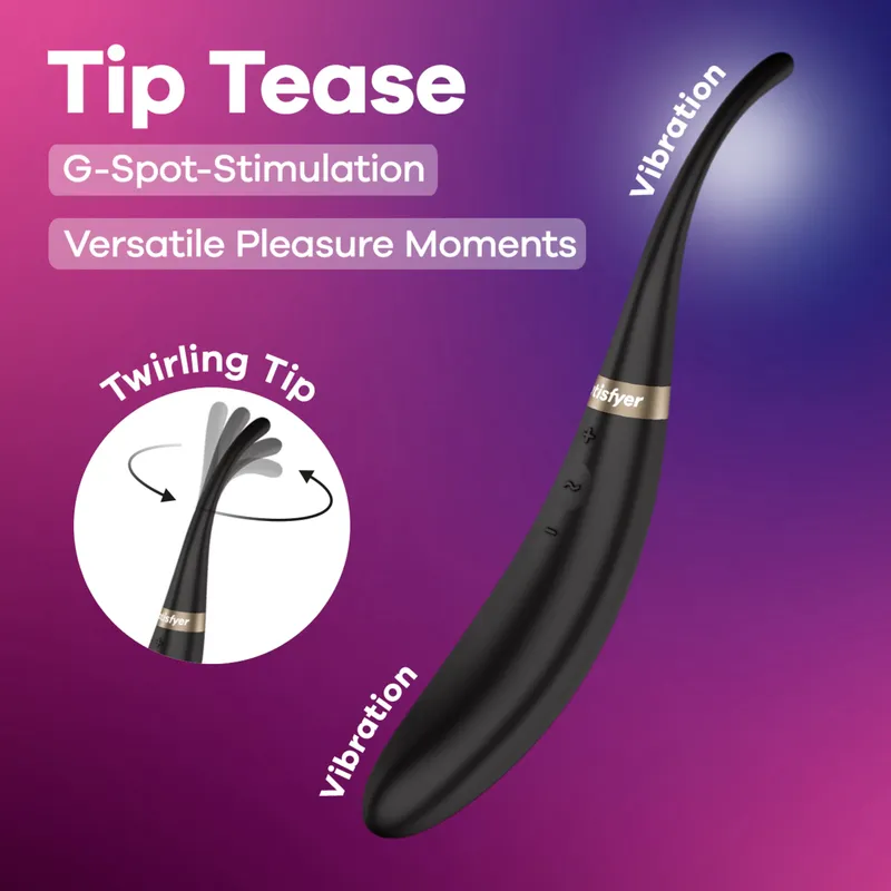 Satisfyer Tip Tease, Schwarz, – Produktbild 1 von 1