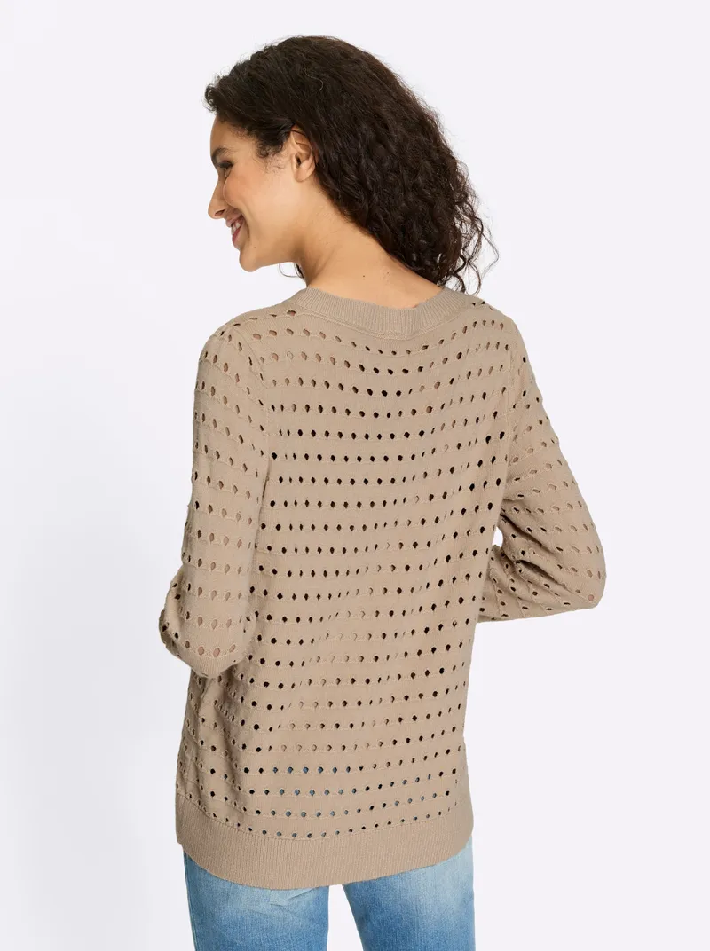 heine Feinstrickpullover beige, Beige, – Produktbild 2 von 2