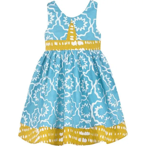 Global Mamas Global Mamas Bio Twirl Kleid - Chroma - Himmelblau – Produktbild 1 von 3