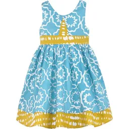 Global Mamas Global Mamas Bio Twirl Kleid - Chroma - Himmelblau – Produktbild 1 von 1