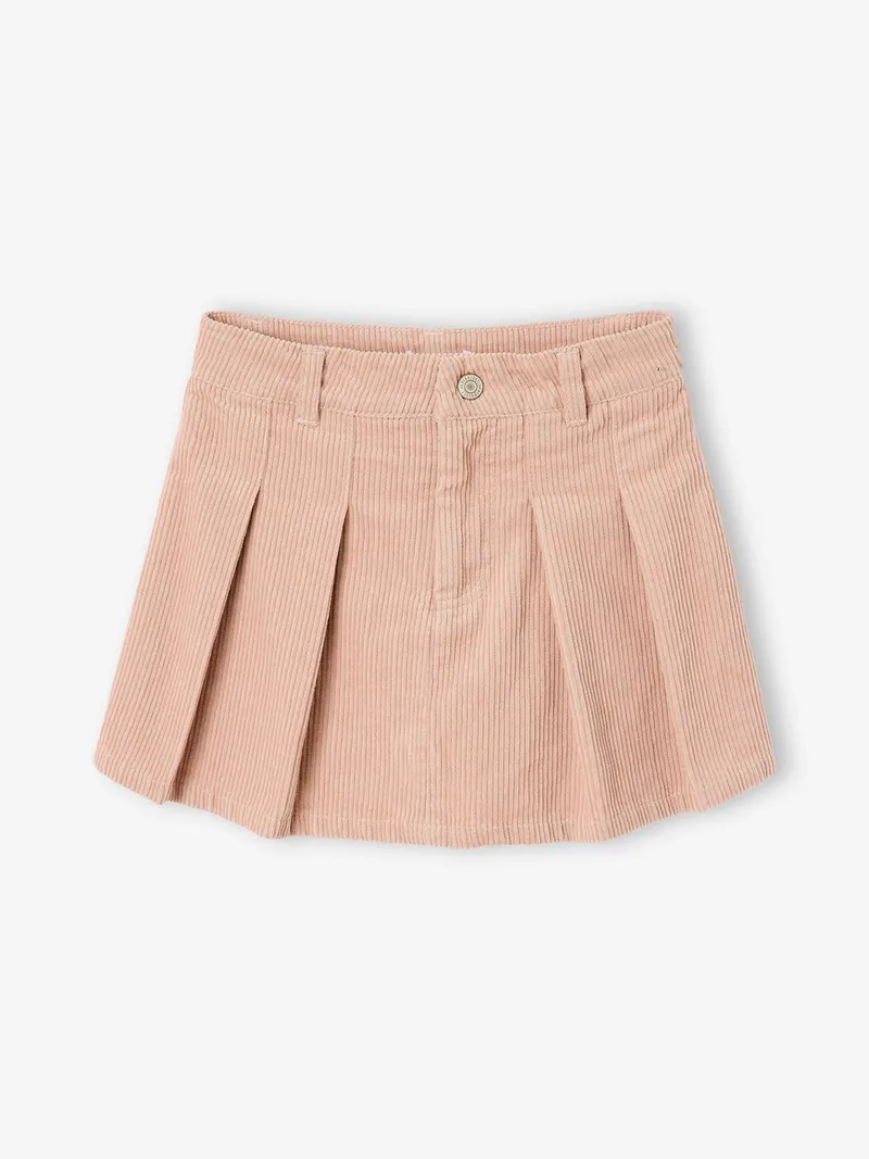 Vertbaudet Cord-Hosenrock mit Falten Mädchen, Beige, – Produktbild 1 von 3