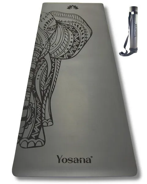 Yosana Yosana Yogamatte Ultra Grip inkl. Baumwolltragegurt (Elefant Grau) – Produktbild 2 von 8