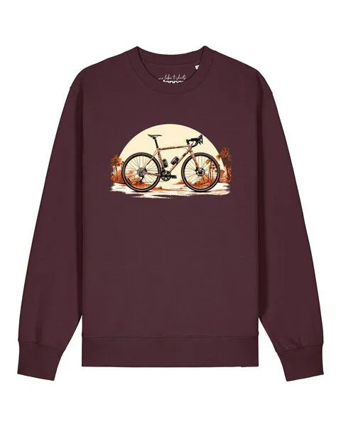 watapparel watapparel Sweatshirt Unisex Gravelbike, Red brown, – Produktbild 1 von 2