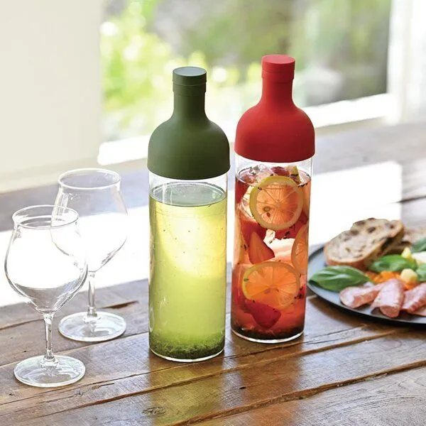 Hario Hario Coldbrew Eisteeflasche mit Filter 750ml, Rot, – Produktbild 2 von 3