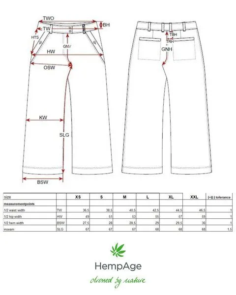 HempAge Hempage Damen Highrise 7/8-Culotte Hanf/Biobaumwolle, Quartz(grau), – Produktbild 3 von 4