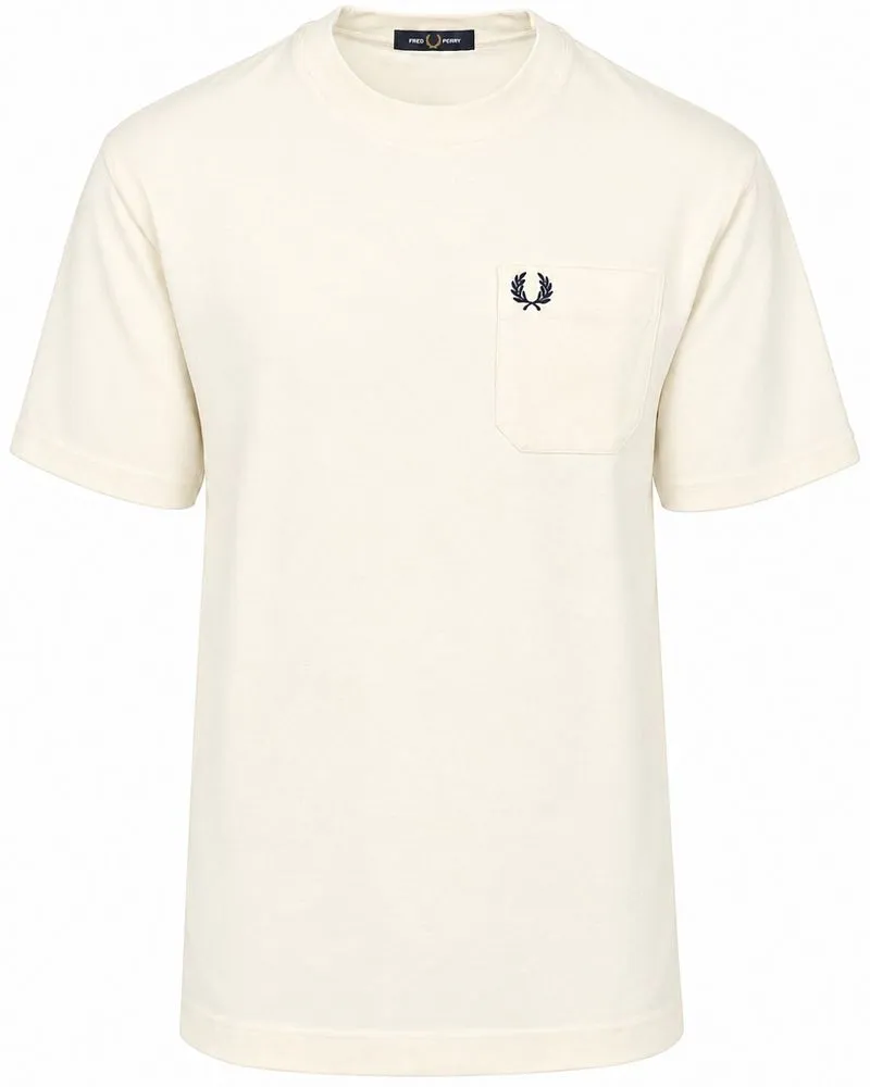Fred Perry Fred Perry T-Shirt Ecru - Größe M, Weiß, – Produktbild 2 von 3