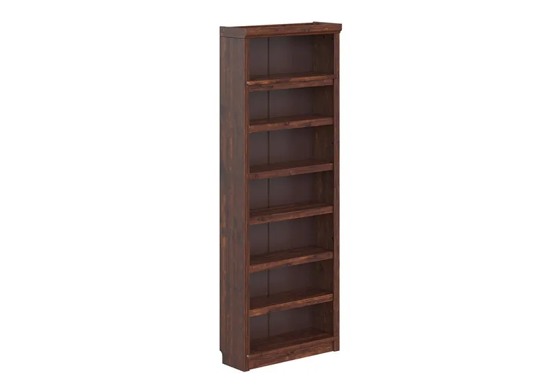 OTTO home Bücherregal Soeren Regal B/T/H: 80/29/220 cm, 7 offene Fächer, massive Kiefer, FSC®-zertifiziert, Braun, – Produktbild 1 von 4