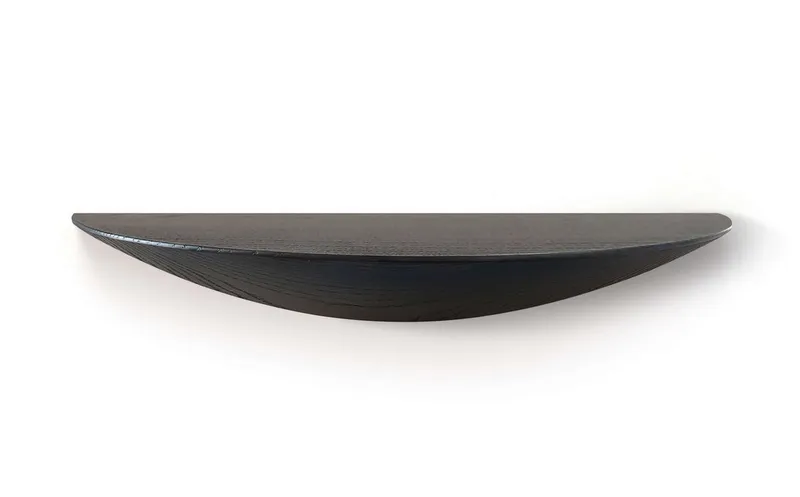 Home affaire Wandregal Drop, Regal, Wandboard, Ablage, 1-tlg., Breite 30 cm, Massivholz, FSC®-zertifiziert, Schwarz, – Produktbild 2 von 5