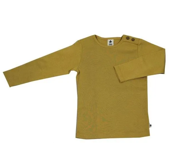 Leela Cotton Leela Cotton Baby Kinder Langarmshirt Bio-Baumwolle, Ocker, – Produktbild 2 von 3