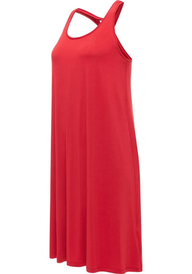 ragwear ragwear Jerseykleid Nairay Lässig-leichtes Strandkleid, Rot, – Produktbild 1 von 2