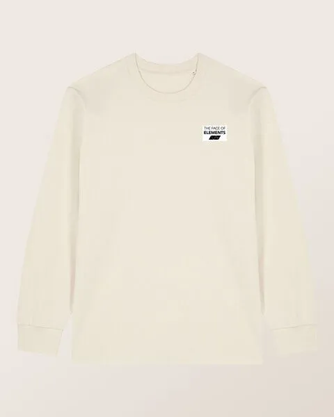 THE FACE OF ELEMENTS The Face of Elements Pulse - Longsleeve aus 100% Bio-Baumwolle, Nature (natur), – Produktbild 1 von 4