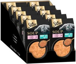 Sheba Sheba SHEBA® Portionsbeutel Multipack Soup mit Lachs 10 x 4 x 40g, Nassfutter für: Katze – Produktbild 1 von 1