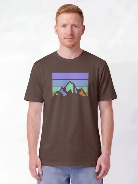 watapparel watapparel T-Shirt Unisex Retro Landscape, Mocha, – Produktbild 2 von 2