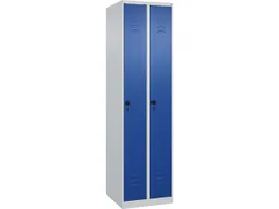 C+P C+P Spind Classic PLUS, 2 Abteile, 1850x500x500mm, Lichtgrau/Enzianblau – Produktbild 1 von 1