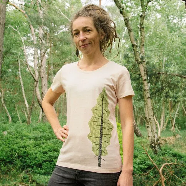 Cmig Cmig Tanne T-Shirt Damen aus Biobaumwolle, Natural raw, – Produktbild 3 von 4