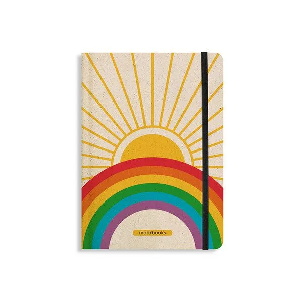 matabooks® matabooks® Nachhaltiges A5 Notizbuch/Journal/Schreibheft aus Süßgraspapier – Nari (punktiert), Sunlight, – Produktbild 1 von 3