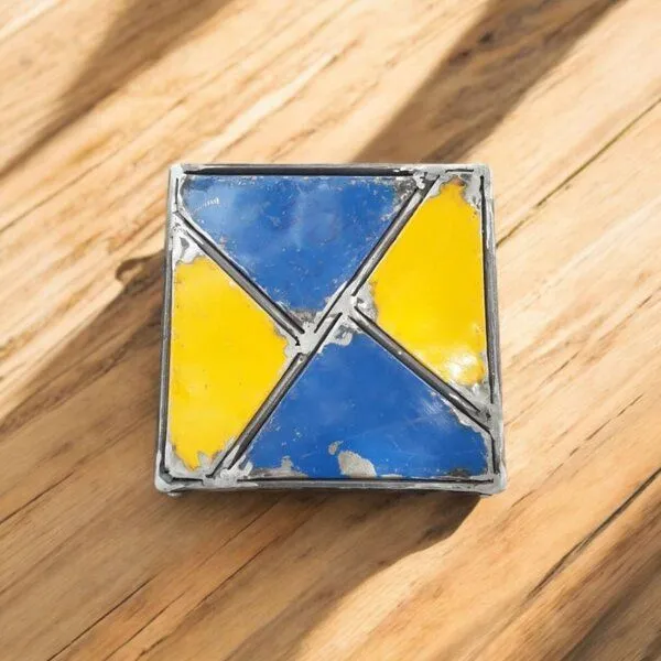 Moogoo Creative Africa Moogoo Creative Africa Untersetzer "Mosaïque" by "Petit Pascal", Blau & gelb, – Produktbild 3 von 3