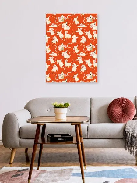 Photocircle Photocircle Poster / Leinwandbild - Happy mice pattern – Produktbild 2 von 4