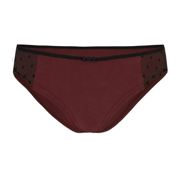 Frija Omina Frija Omina Hüftslip "Lorelow" dunkel aus Bio-Baumwolle, Aubergine (rot), – Produktbild 1 von 3